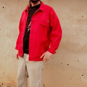 Fire Southpole Red Denim Jacket